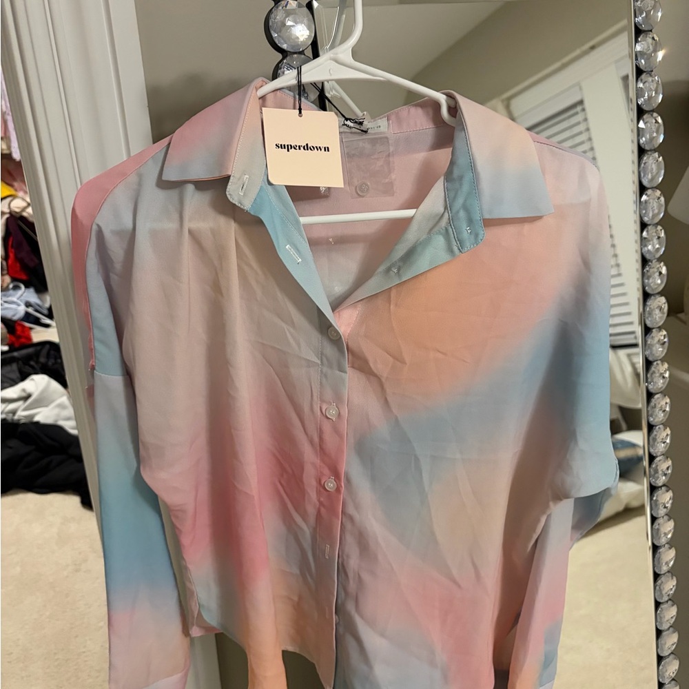Superdown Multicolor Pastel Shirt